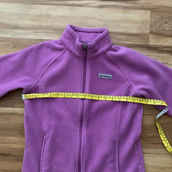 Columbia Youth Girls Fleece Zip Up Jacket Size Large 14/16 Violet Purple Lilac - Picture 3 of 11